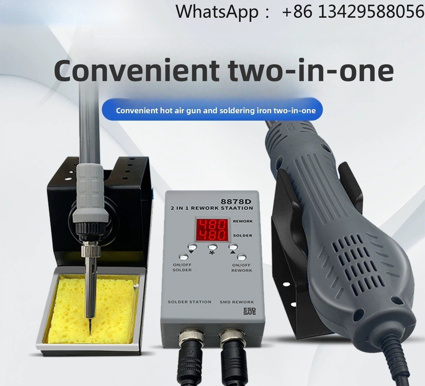 Smd Rework Station Hot Air Soldering 2 In 1 - 8878D 2'si 1 Arada Tamir İstasyonu