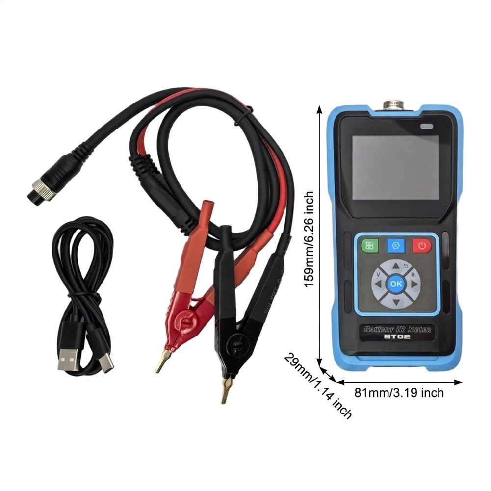 Battery Internal Resistance Tester Four Wire - BT02 Dört Telli Pil İç Direnç