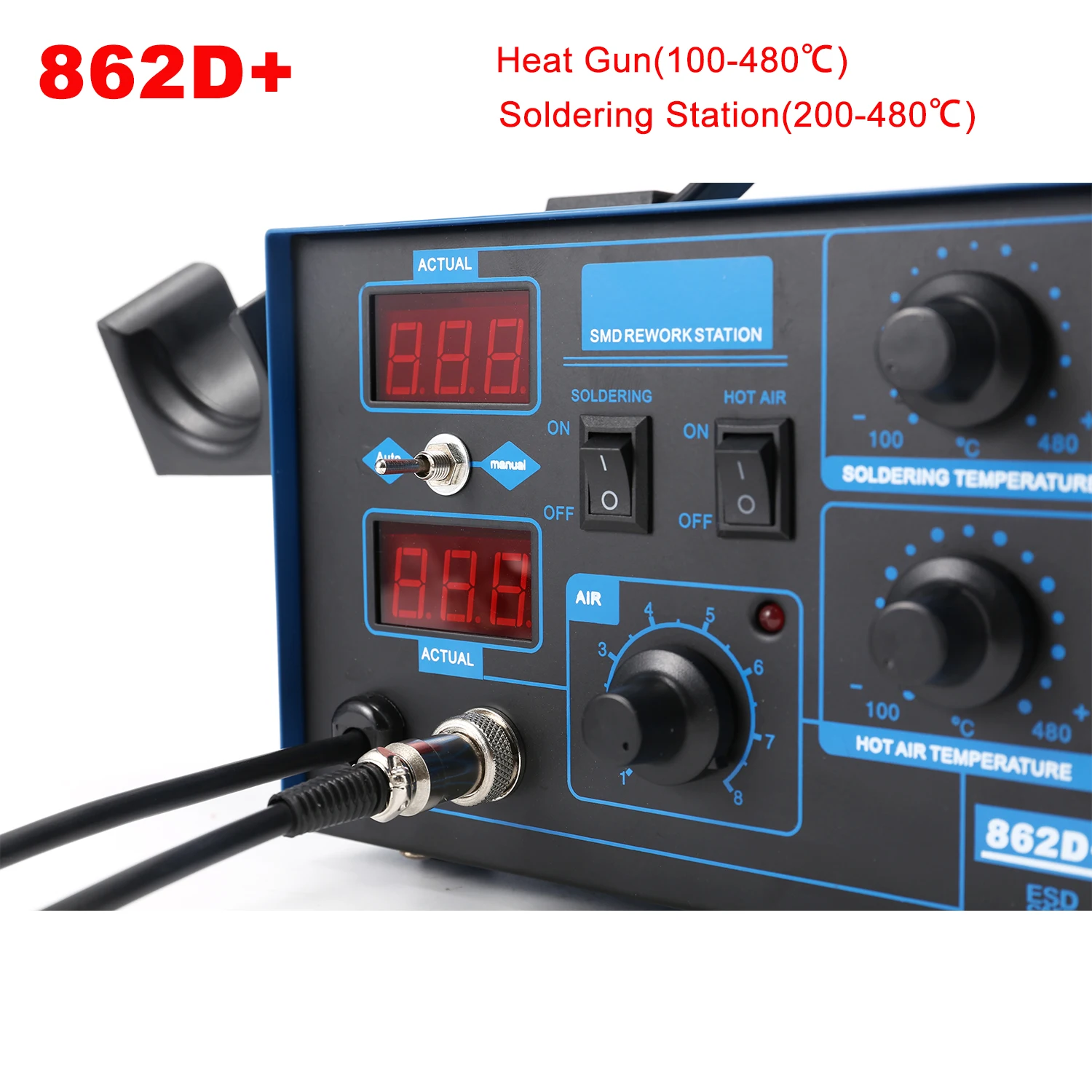 Smd Rework Station Hot Air Soldering 2 In 1 - 862D+ Lehimleme İstasyonu 2'si 1 Arada