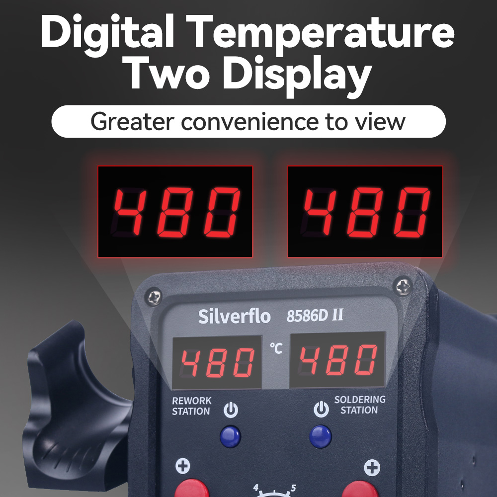 Silverflo 8586D Lehimleme İsta - Smd Rework Station Hot Air Soldering 2 In 1 incelemesi ve fiyatı