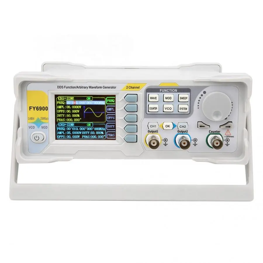 YENİ FY6900 Çift Kanallı DDS F - Dual Channel Arbitrary Waveform Function Generator 60Mhz incelemesi ve fiyatı