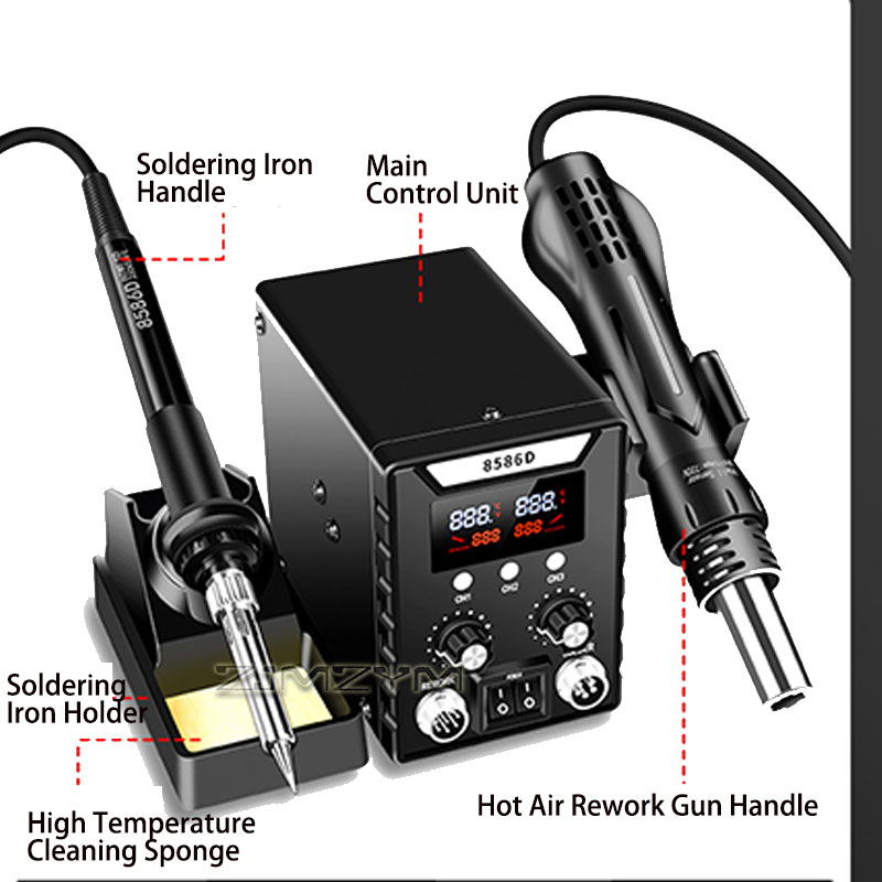 2'si 1 Arada Sıcak Hava Rework - Smd Rework Station Hot Air Soldering 2 In 1 incelemesi ve fiyatı