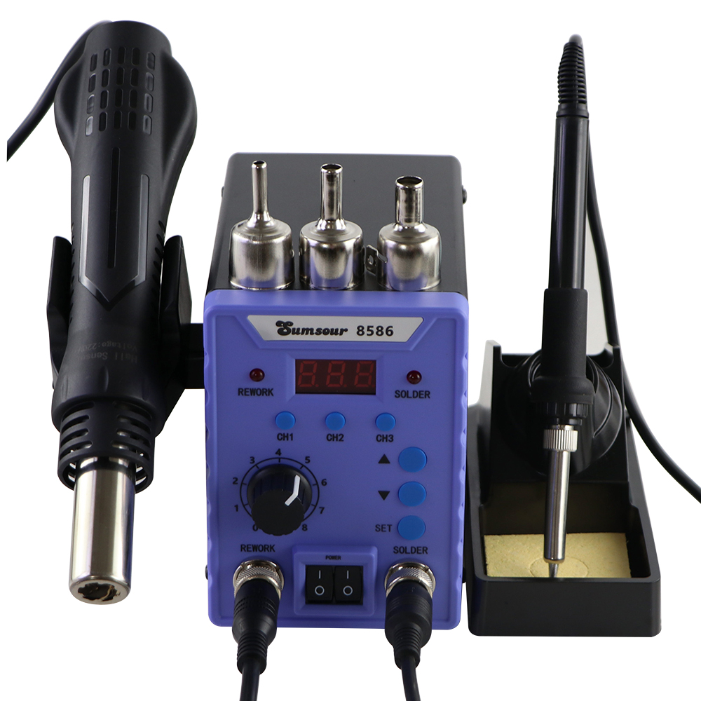 Sumsour 8586 760W 2'si 1 Arada - Smd Rework Station Hot Air Soldering 2 In 1 incelemesi ve fiyatı