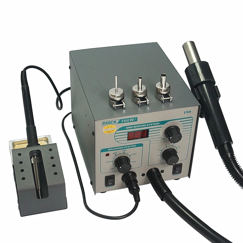 Hızlı 706w+ 2'si 1 Arada SMD L - Smd Rework Station Hot Air Soldering 2 In 1 incelemesi ve fiyatı